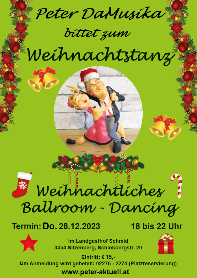 Plakat: Weihnachtliches Ballroom - Dancing